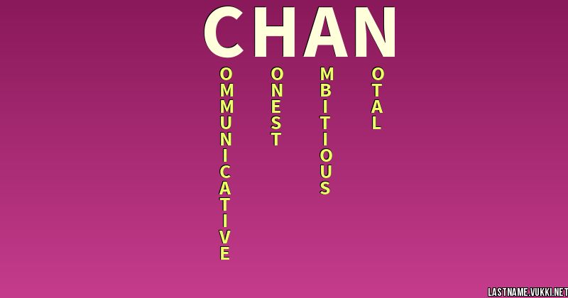 Chan Meaning - DoubleLovely