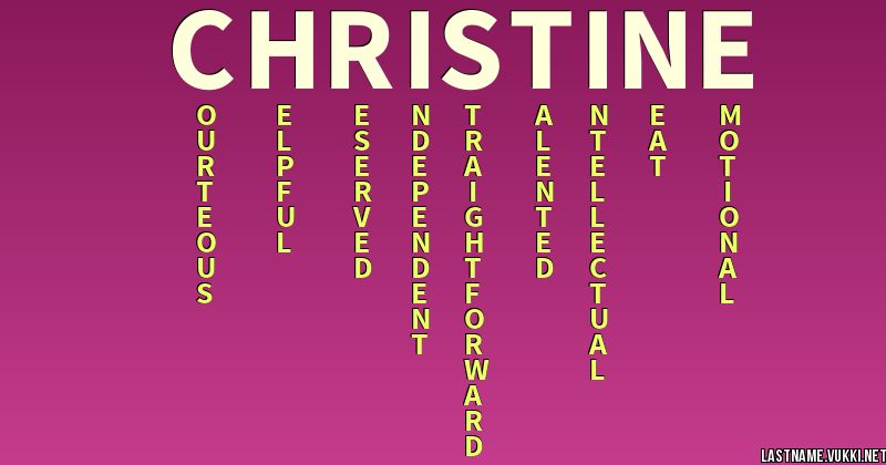 last-name-meaning-christine