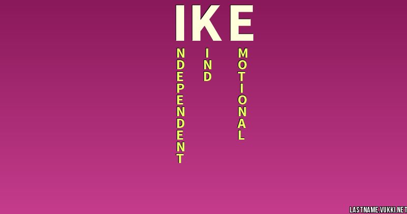 Last Name Meaning Ike