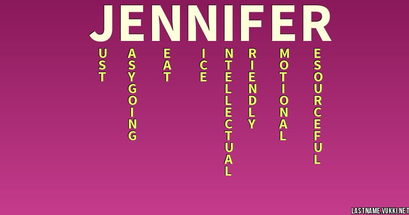 Last Name Meaning Jennifer