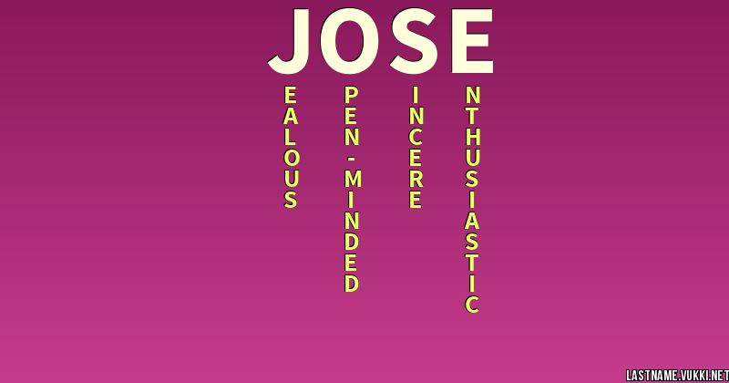 Last Name Meaning Jose