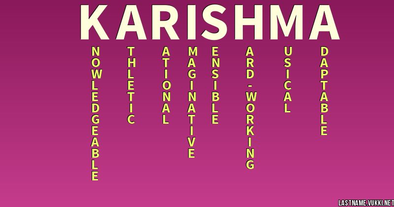 Last Name Meaning Karishma last name meaning karishma