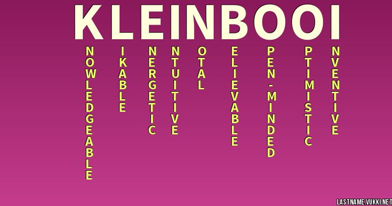 last-name-meaning-kleinbooi