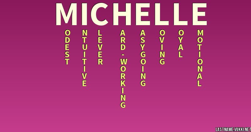 Last Name Meaning Michelle