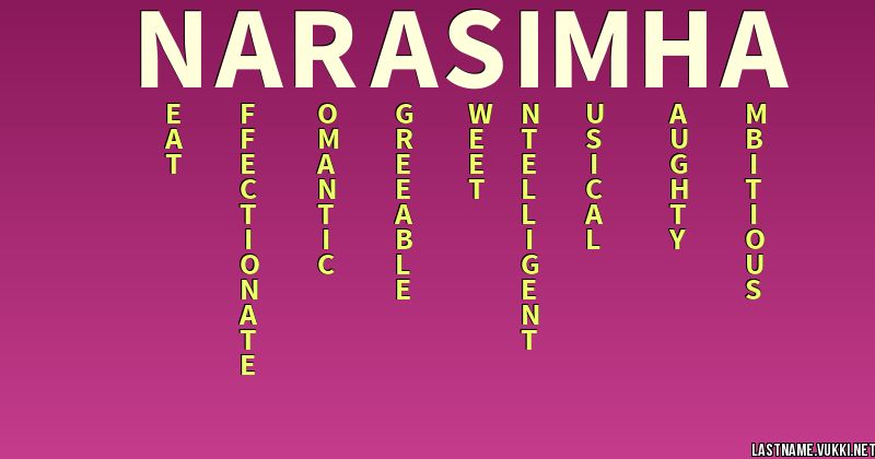 Last name meaning - narasimha