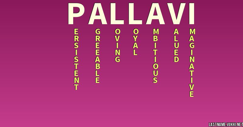 Last Name Meaning Pallavi