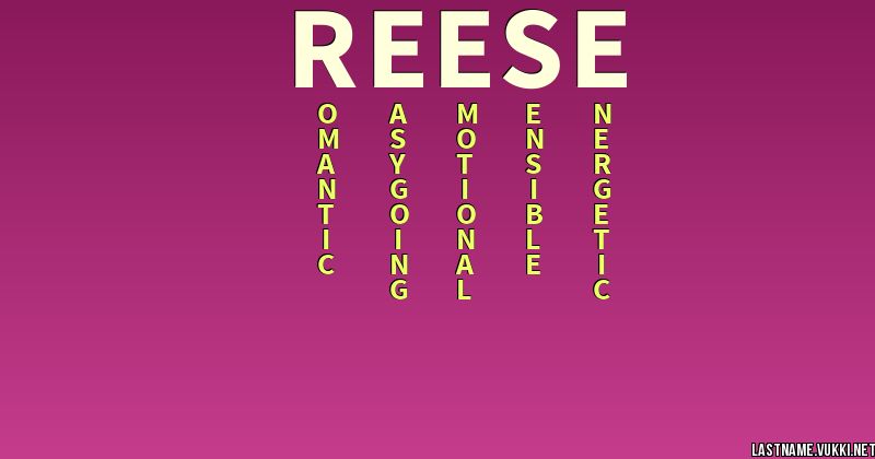 last-name-meaning-reese