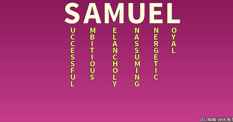 Last Name Meaning Samuel