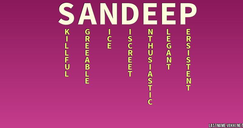 Last Name Meaning Sandeep