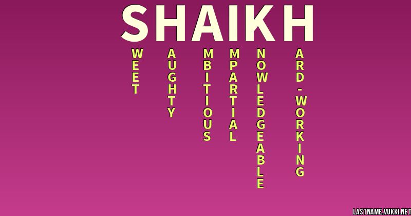 Last Name Meaning Shaikh
