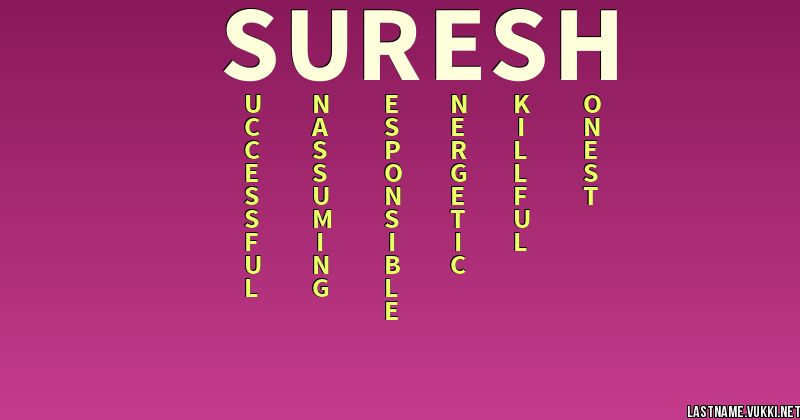 last-name-meaning-suresh