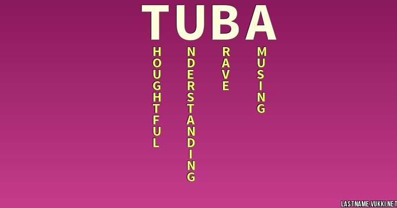 Last Name Meaning Tuba