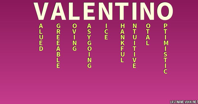 Last name valentino